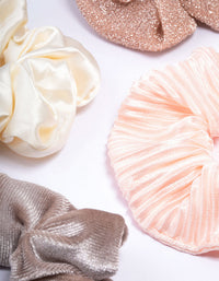 Ivory & Blush Christmas Hair Scrunchie Gift 4-Pack - link has visual effect only