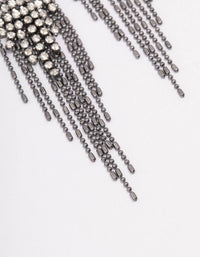 Gunmetal Chandelier Chain Drop Earrings - link has visual effect only