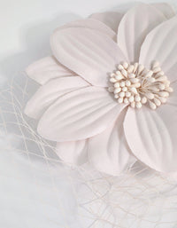 Mesh Detail Blush Flower Clip - link has visual effect only