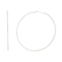 Silver Large Diamante Hoop - link has visual effect only